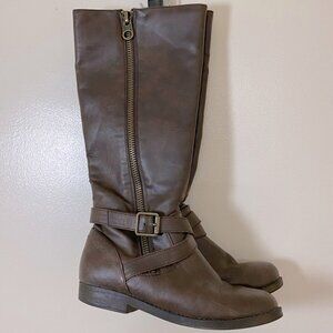 Just Fab Brown Apollina Knee High Boots 5.5
